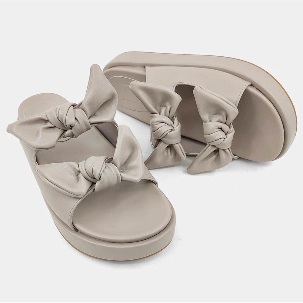 NEW! ShuShop Kiki sandals in taupe. So comfy and stylish. Brand new in box.